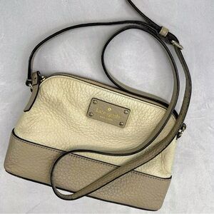 Kate Spade Lane Hanna Cream Tan Leather Purse Crossbody Small Bag